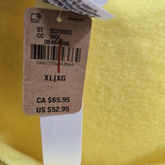 Victoria Secret PINK Sweatshirt XL Off Shoulder Tie Dye Yellow Pullover New - Picture 6 of 10